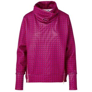 Addison Bay Everyday Turtleneck Pullover‎ Berry Mod Geo Size XS NWT